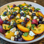 Blueberry Peach Feta Salad