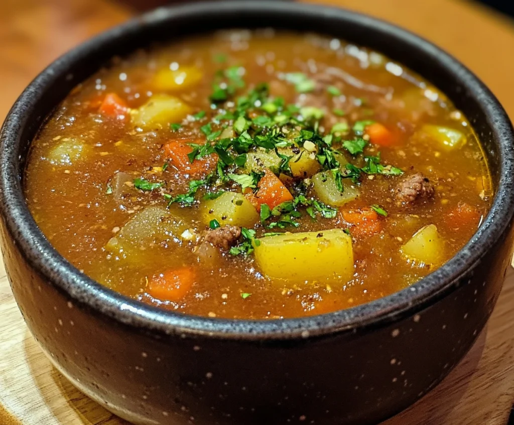 Do you drain hamburger meat for soup?