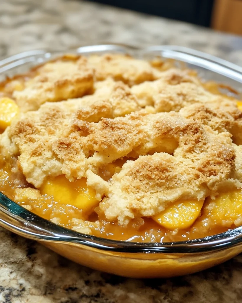 Peach Cobbler with Cake Mix