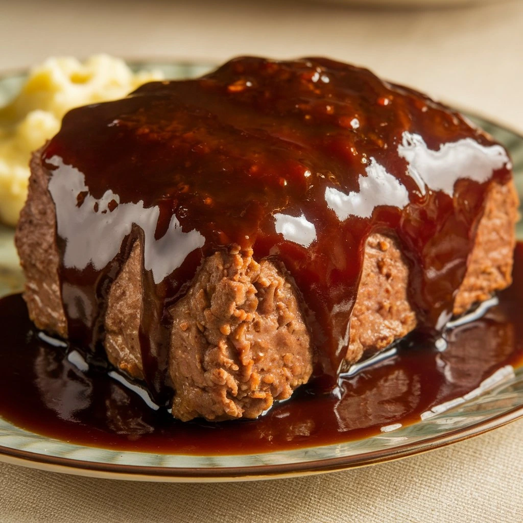 What is the sauce on meatloaf made of?