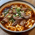 What is a Chinese beef noodle dish called?