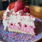 strawberry funfetti cheesecake cake