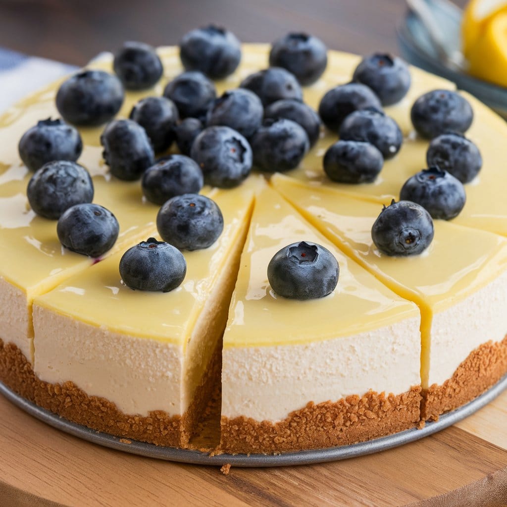 How many carbs are in a lemon blueberry cheesecake?