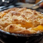 Peach cobbler with cake mix