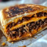 Shredded Beef Grilled Cheese Tacos