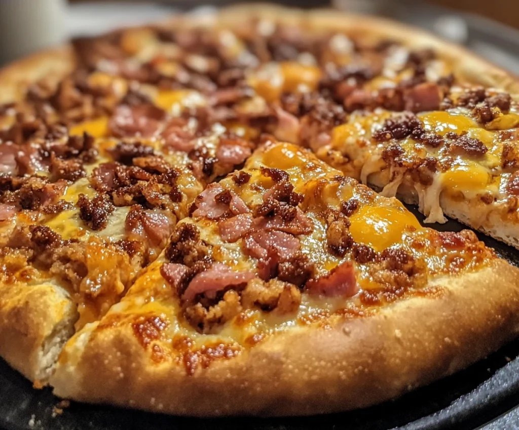 What is Casey's breakfast pizza made of?