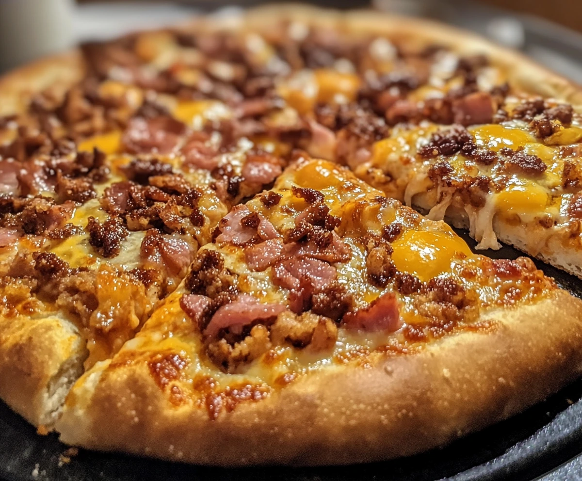 What is Casey's breakfast pizza made of?