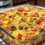 breakfast casserole with biscuits