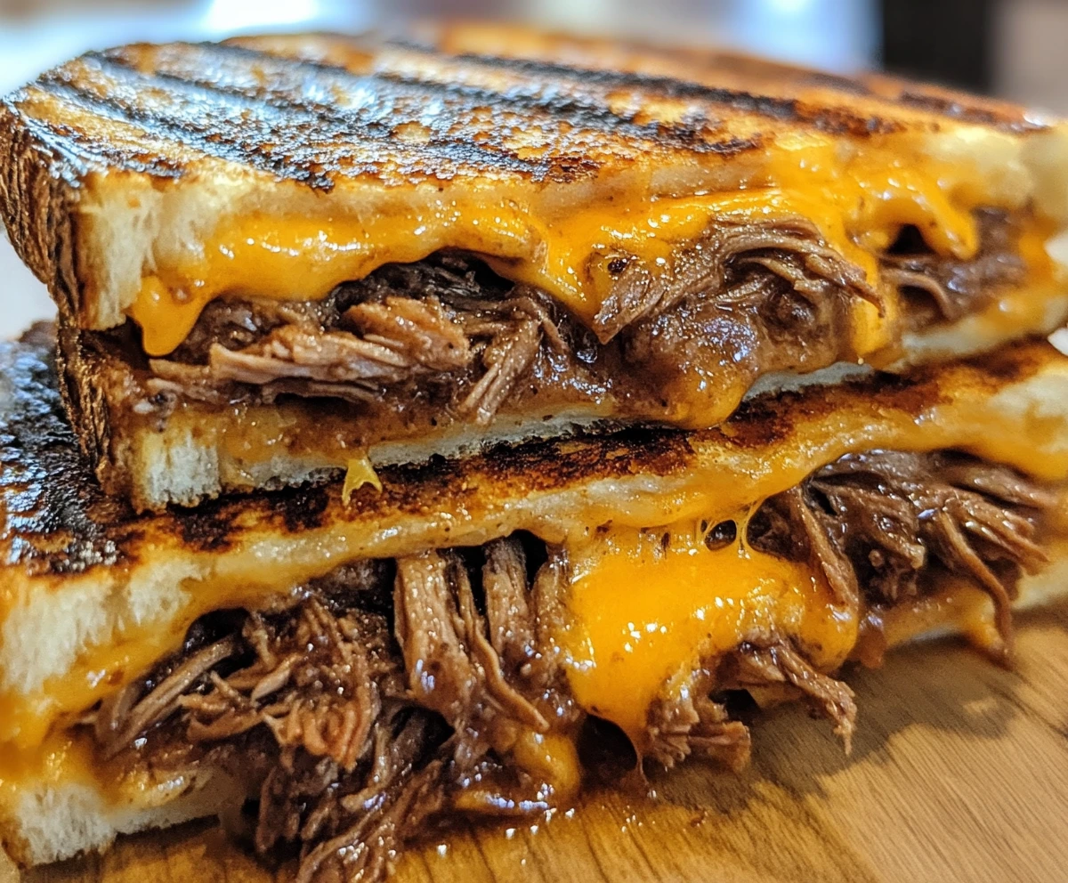 Shredded Beef Grilled Cheese Taco