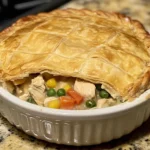 What is the sauce made of in chicken pot pie