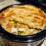 What is the sauce made of in chicken pot pie?