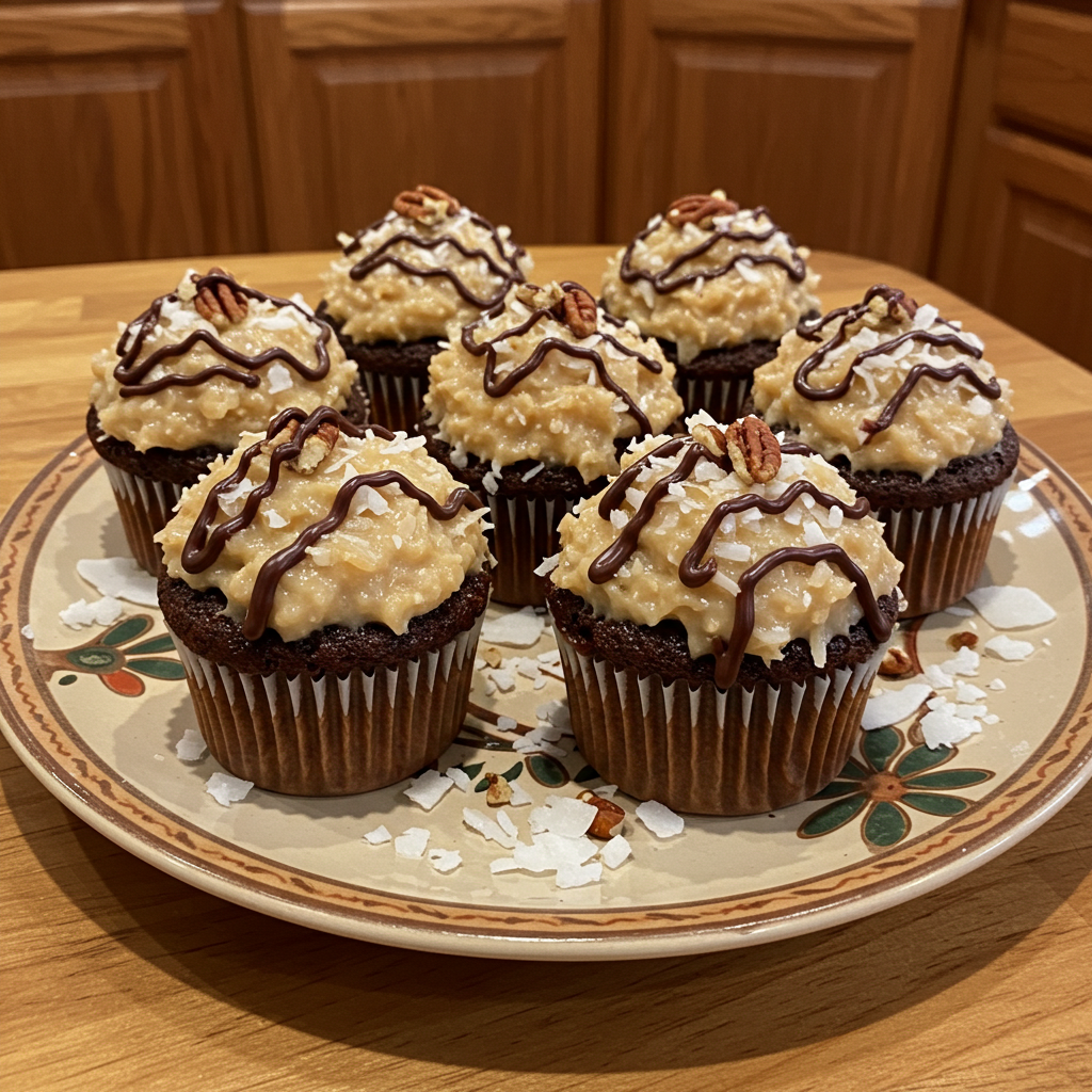 German Chocolate Delight Cupcakes